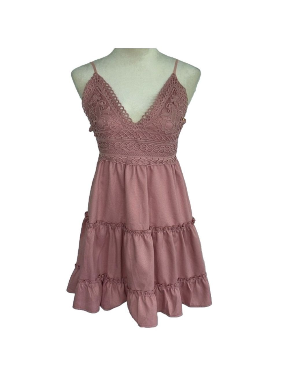 Open Back, Rose Pink Dress: Size M